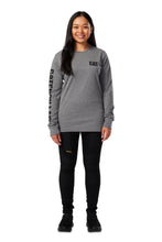 Load image into Gallery viewer, CAT Trademark Banner Women's Long Sleeve Tee - Dark Heather Grey