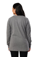 Load image into Gallery viewer, CAT Trademark Banner Women's Long Sleeve Tee - Dark Heather Grey
