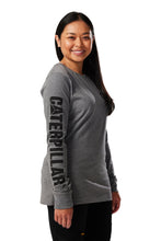 Load image into Gallery viewer, CAT Trademark Banner Women's Long Sleeve Tee - Dark Heather Grey