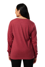 Load image into Gallery viewer, CAT Trademark Banner Women's Long Sleeve Tee - Brick Heather