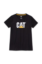 Load image into Gallery viewer, CAT Trademark Logo Women's Tee - Black