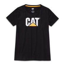 Load image into Gallery viewer, CAT Trademark Logo Women's Tee - Black