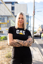 Load image into Gallery viewer, CAT Trademark Logo Women's Tee - Black