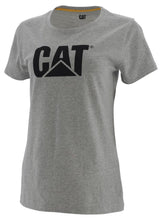 Load image into Gallery viewer, CAT Trademark Logo Women's Tee - Heather Grey