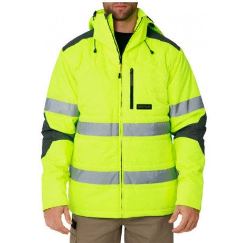 Cat Triton Hi-vis Taped Insulated Jacket - Yellow