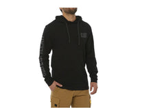 Load image into Gallery viewer, UPF HOODED BANNER L/S TEE - BLACK
