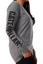 Load image into Gallery viewer, CAT Trademark Banner Women's Long Sleeve Tee - Dark Heather Grey
