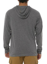 Load image into Gallery viewer, UPF Hooded Banner Long Sleeve Tee - Heather Grey
