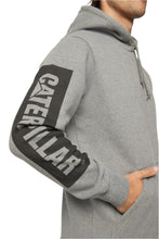 Load image into Gallery viewer, CAT Icon Block Hooded Sweatshirt - Dark Heather Grey

