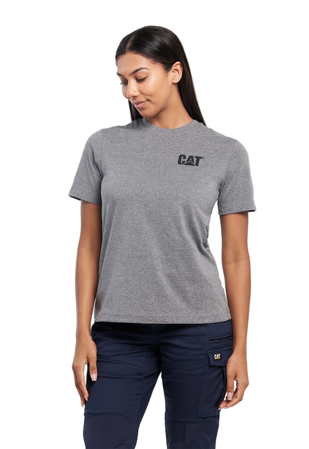 CAT Trademark Women's Tee - Dark Heather Grey