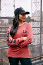 Load image into Gallery viewer, CAT Trademark Banner Women&#39;s Long Sleeve Tee - Brick Heather
