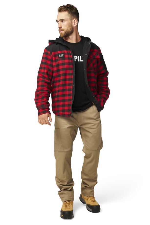 Sequoia Shirt Jacket Red Buffalo Plaid Terra Cat Shop