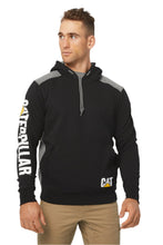Load image into Gallery viewer, CAT Logo Panel Hooded Sweatshirt - Black
