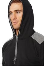 Load image into Gallery viewer, CAT Logo Panel Hooded Sweatshirt - Black
