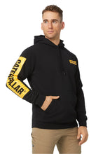 Load image into Gallery viewer, CAT Icon Block Hooded Sweatshirt - Black/Yellow
