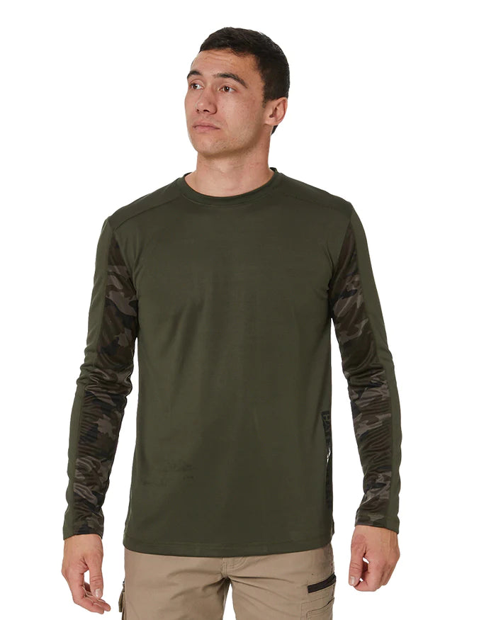 CAT Coolmax Long Sleeve Tee - Night Camo